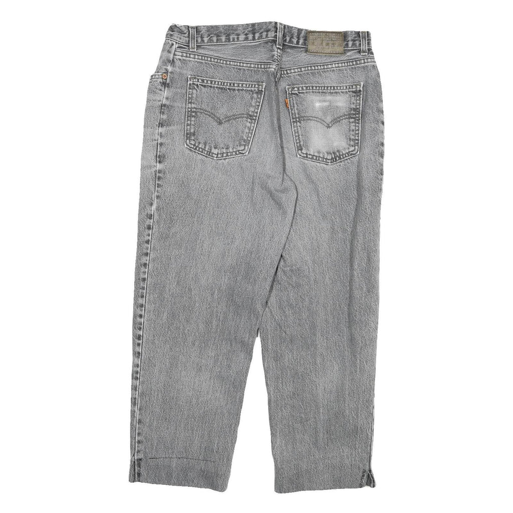 LEVI'S Womens Grey Relaxed Straight Denim Medium W30 L24 Casual Zip Jeans