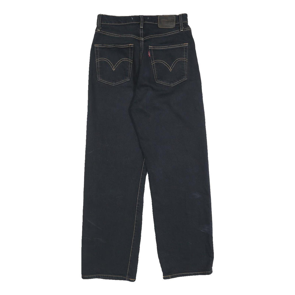 LEVI'S Womens Relaxed Blue Denim Raw Button W26 L27 Classic Fit Jeans