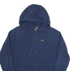 UNDER ARMOUR Mens Navy Blue Hoodie S Cotton Blend Casual Pullover Sweatshirt