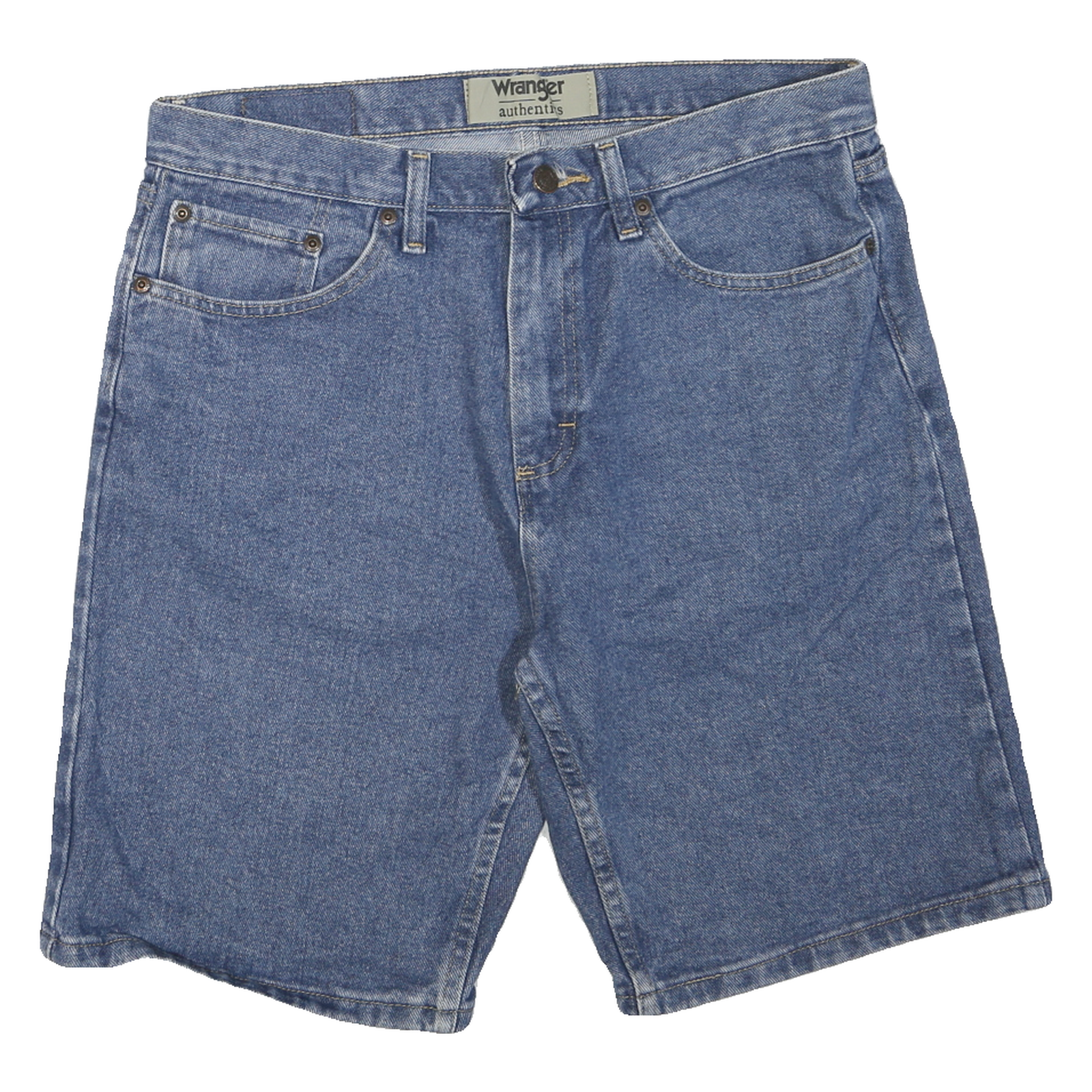 WRANGLER Mens Denim Blue Shorts M W34 Authentic Cotton Blend Casual Fit