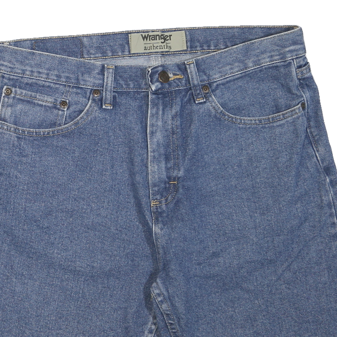 WRANGLER Mens Denim Blue Shorts M W34 Authentic Cotton Blend Casual Fit