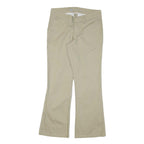 DICKIES Womens Beige Cotton Blend Regular Fit Flared Trousers W30 L28 Workwear