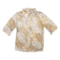 YESSICA Womens Shirt Brown Silk Floral Long Sleeve S
