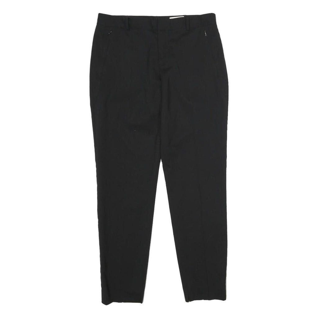 CLUB MONACO Womens Wool Black Slim Tapered Trousers W32 L32 Formal Workwear