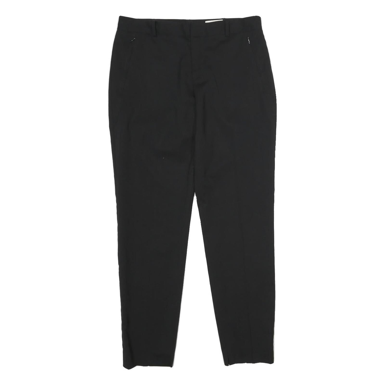 CLUB MONACO Womens Wool Black Slim Tapered Trousers W32 L32 Formal Workwear