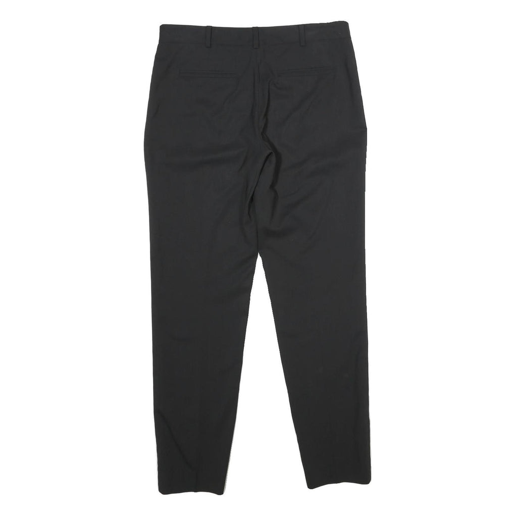 CLUB MONACO Womens Wool Black Slim Tapered Trousers W32 L32 Formal Workwear