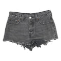 LEVI'S Womens Black Denim Cut-Off Shorts S W27 Frayed Hem Casual Summer