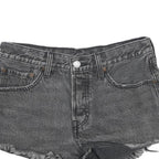 LEVI'S Womens Black Denim Cut-Off Shorts S W27 Frayed Hem Casual Summer