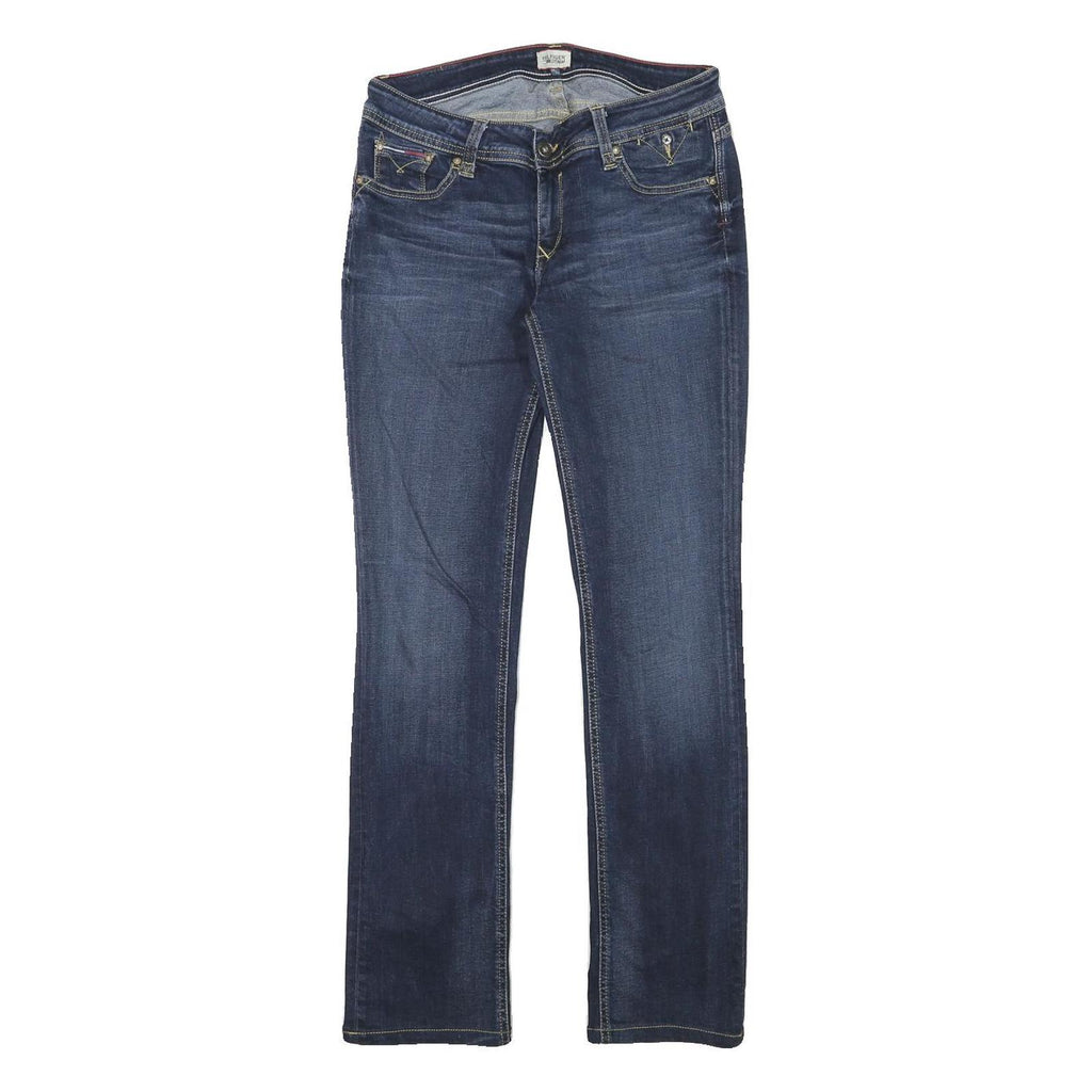 TOMMY HILFIGER Womens Jeans Blue Regular Straight Denim Medium W30 L30 Zip