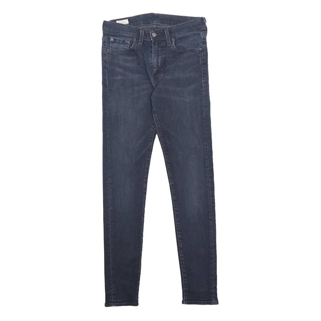 LEVI'S Mens Skinny Taper Big E Jeans Blue Slim Skinny Cotton Blend W30 L32 Zip