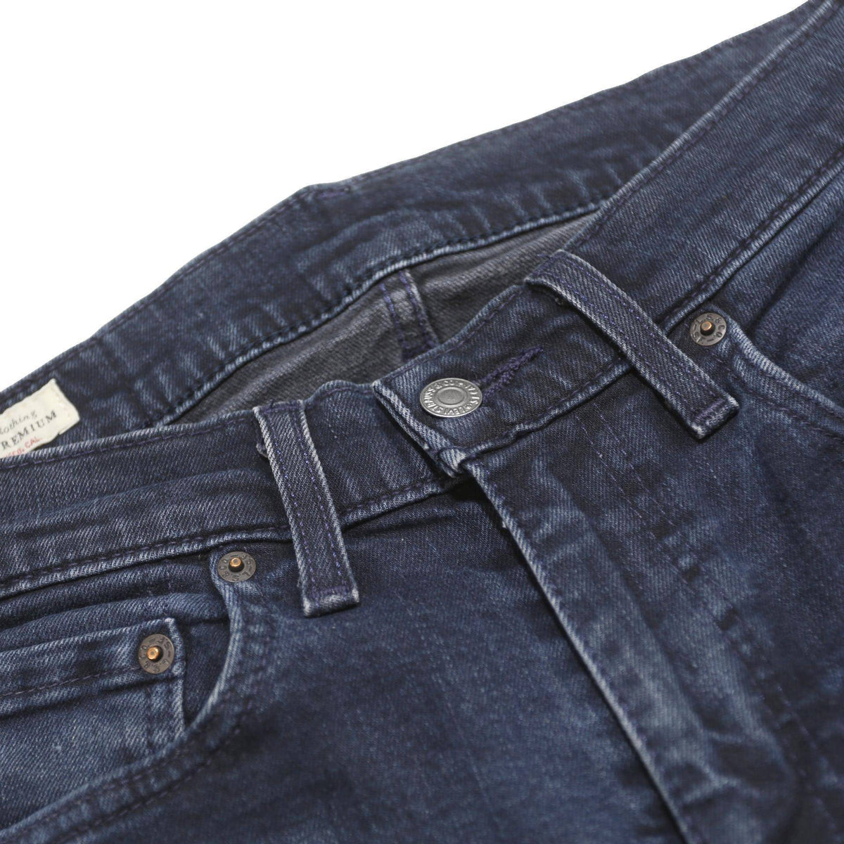 LEVI'S Mens Skinny Taper Big E Jeans Blue Slim Skinny Cotton Blend W30 L32 Zip