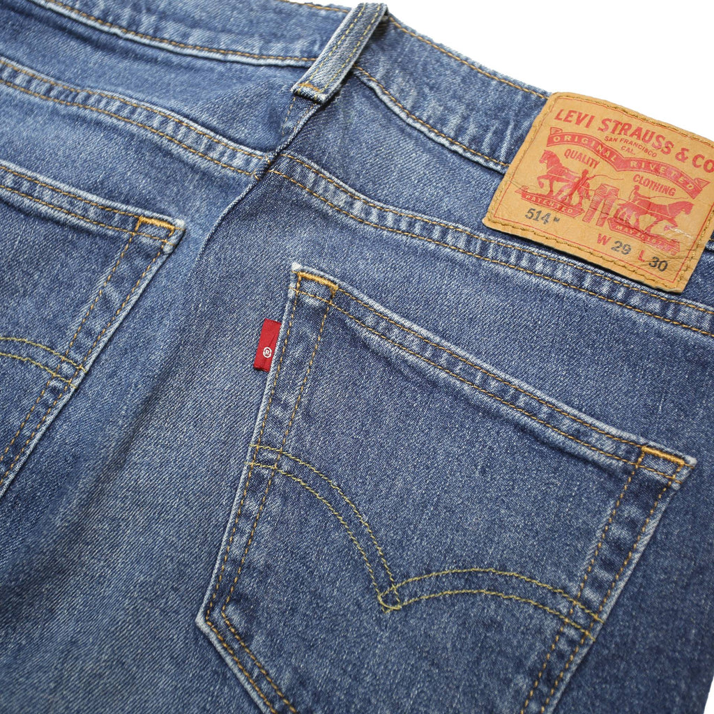 LEVI'S 514 Slim Mens Jeans Blue Slim Straight Denim Medium W29 L30 Classic Fit