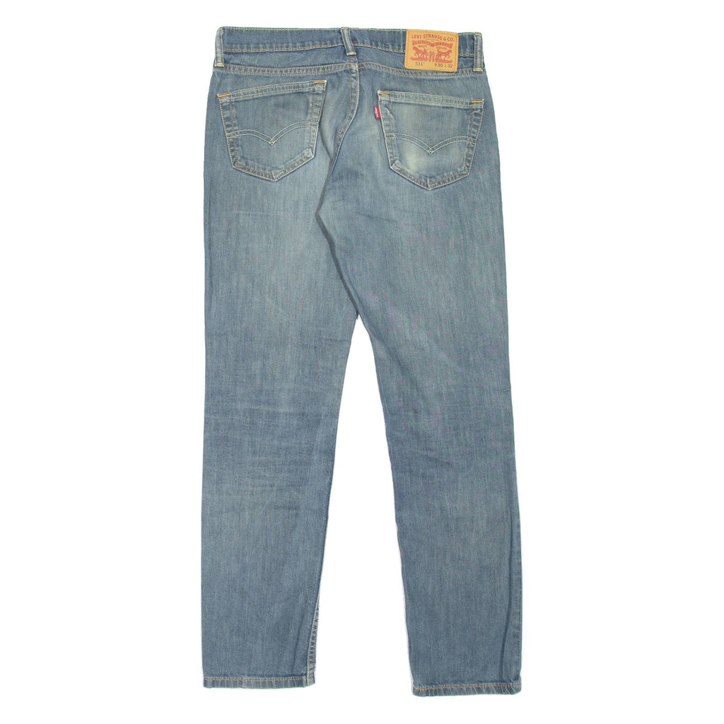 LEVI'S 511 Jeans Mens Blue Slim Straight Stone Wash W30 L32