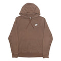 NIKE Mens Brown Hoodie S Cotton Blend Pullover S Logo