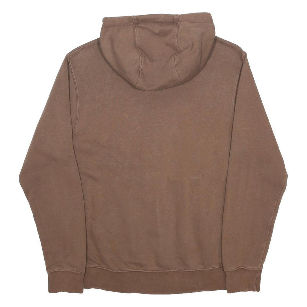 NIKE Mens Brown Hoodie S Cotton Blend Pullover S Logo