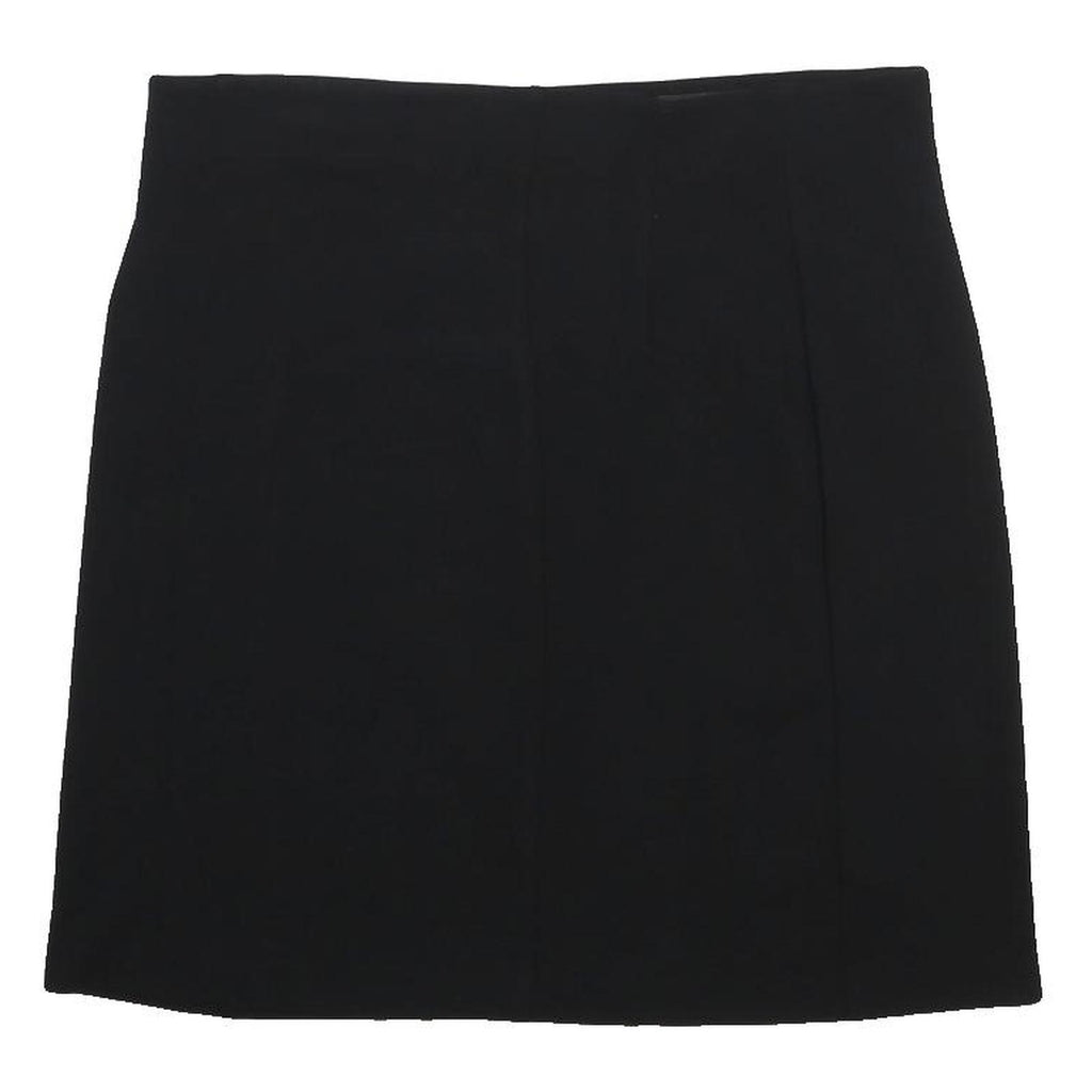 M&S COLLECTION Womens Black Mini Skirt Viscose Blend Plain UK 18 Classic Style