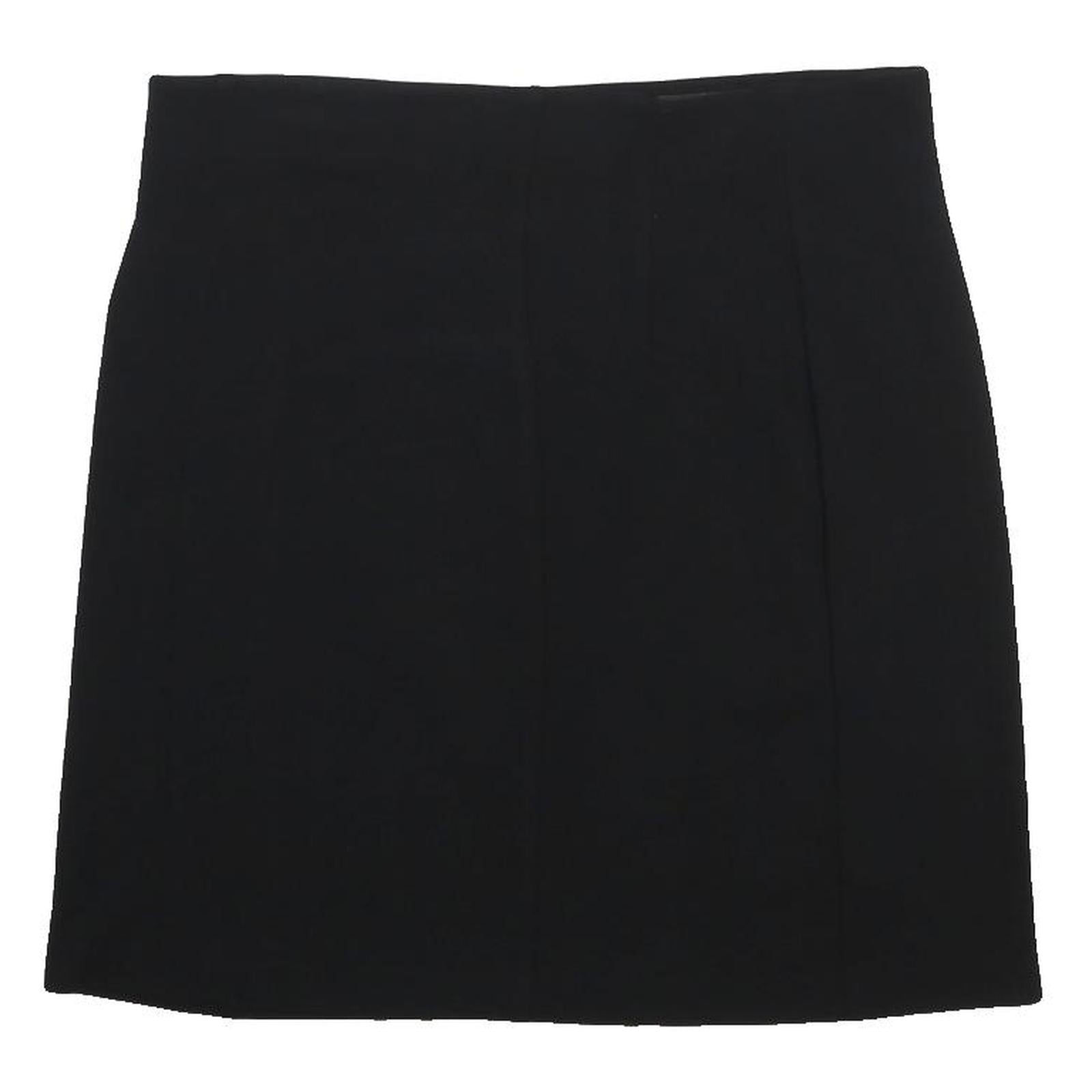 M&S COLLECTION Womens Black Mini Skirt Viscose Blend Plain UK 18 Classic Style