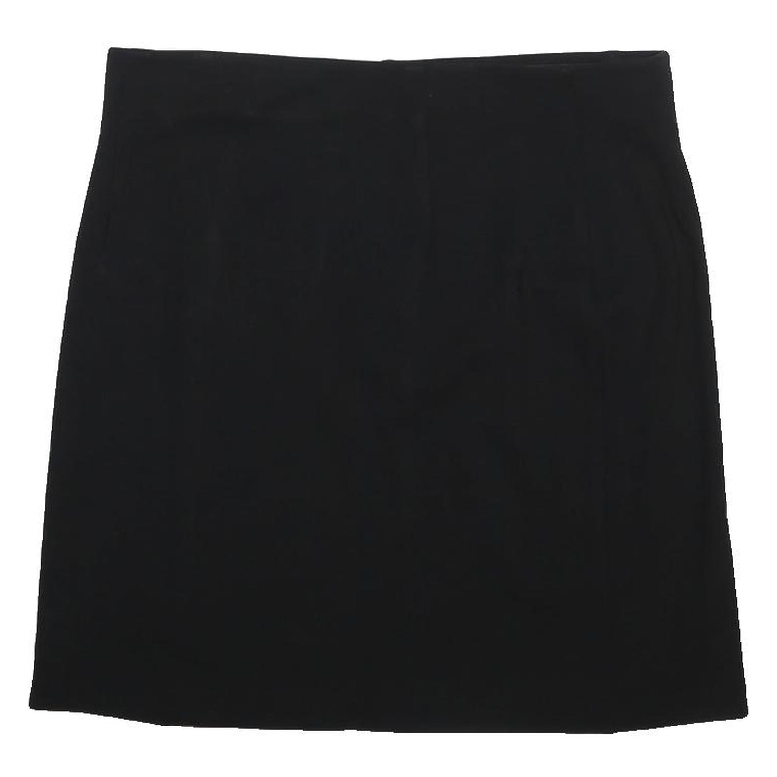 M&S COLLECTION Womens Black Mini Skirt Viscose Blend Plain UK 18 Classic Style