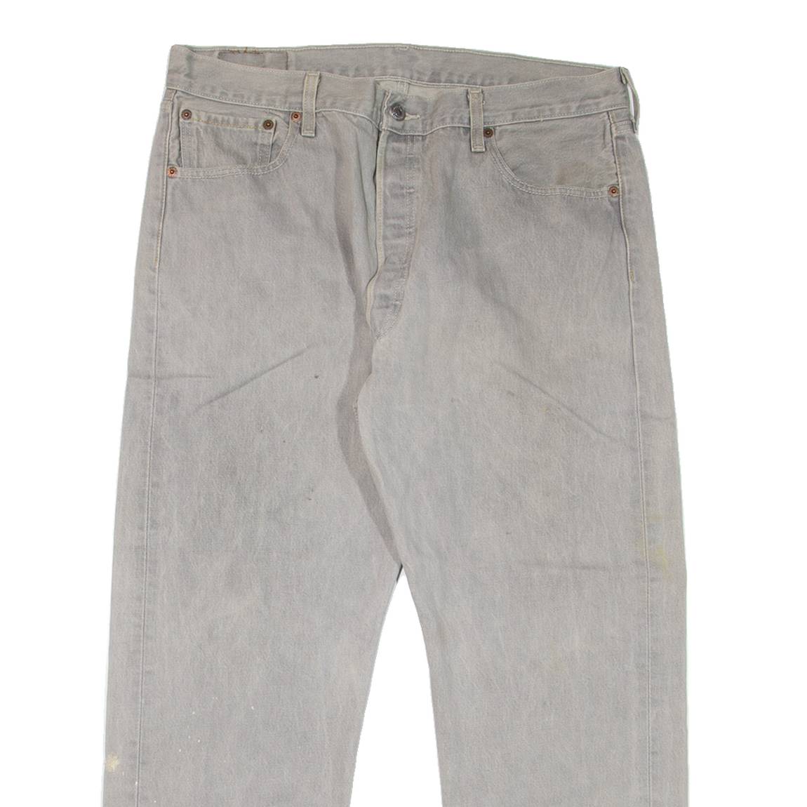 LEVI'S 501XX Jeans Mens Grey Regular Straight W34 L27