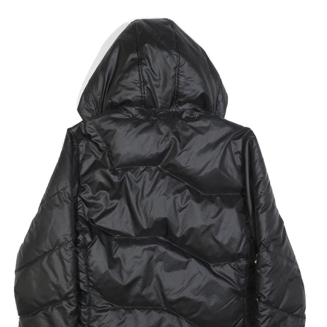 PUMA Womens Black Jacket UK 14 Polyester Zip Hooded Puffer Stylish Warmwear