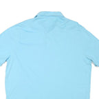 POLO RALPH LAUREN Mens Blue Short Sleeve Plain Polo Shirt L Cotton Blend