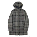 BARBOUR Womens Grey & Black Outdoor Checked Jacket S Polyester Blend Woven Zip