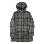 BARBOUR Womens Grey & Black Outdoor Checked Jacket S Polyester Blend Woven Zip