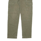 DICKIES Mens Regular Fit Green Cargo Trousers W30 L32 Durable Cotton Blend Zip