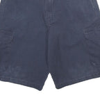 DICKIES Mens Shorts Navy Blue Cargo L W34 Workwear Durable Polyester Blend