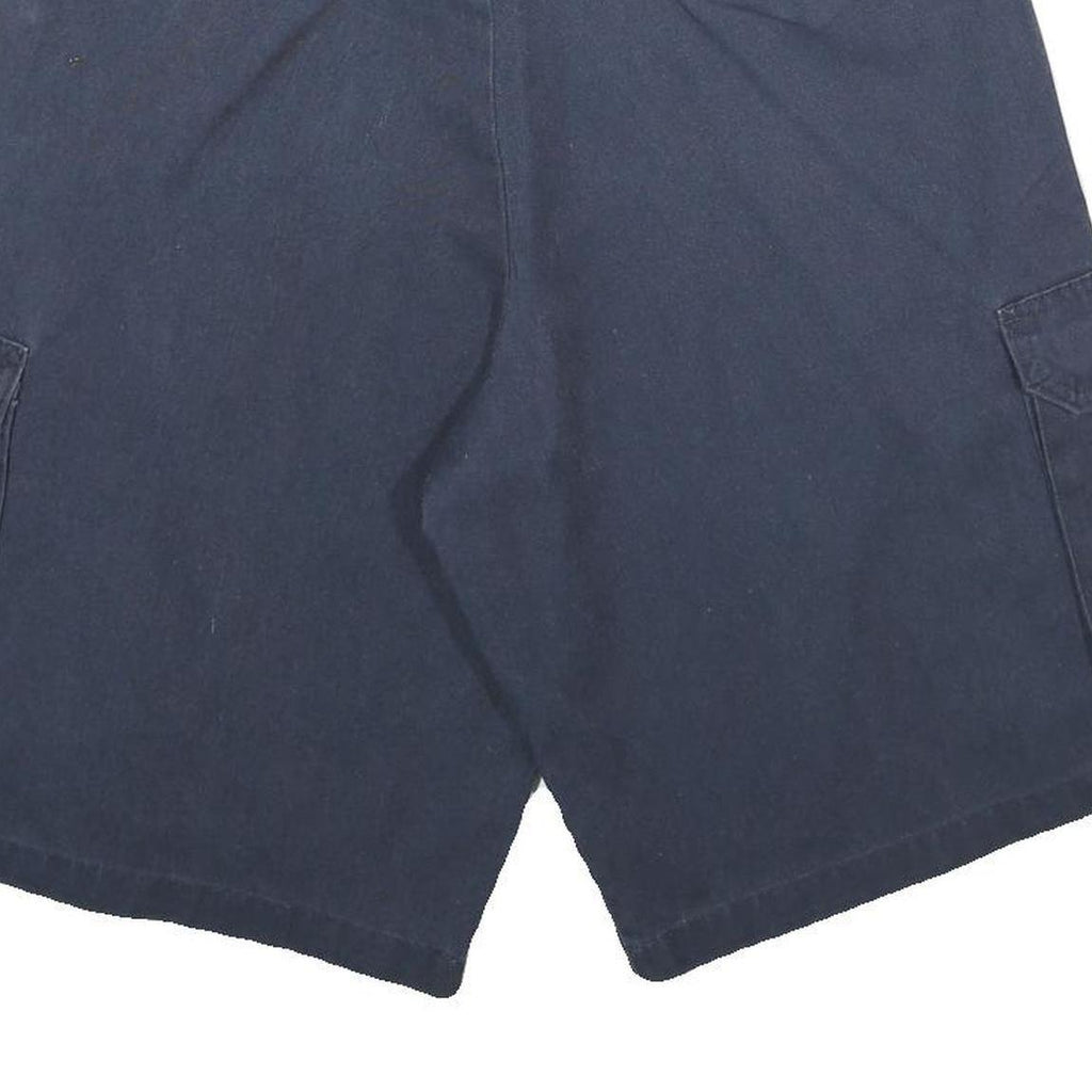 DICKIES Mens Shorts Navy Blue Cargo L W34 Workwear Durable Polyester Blend