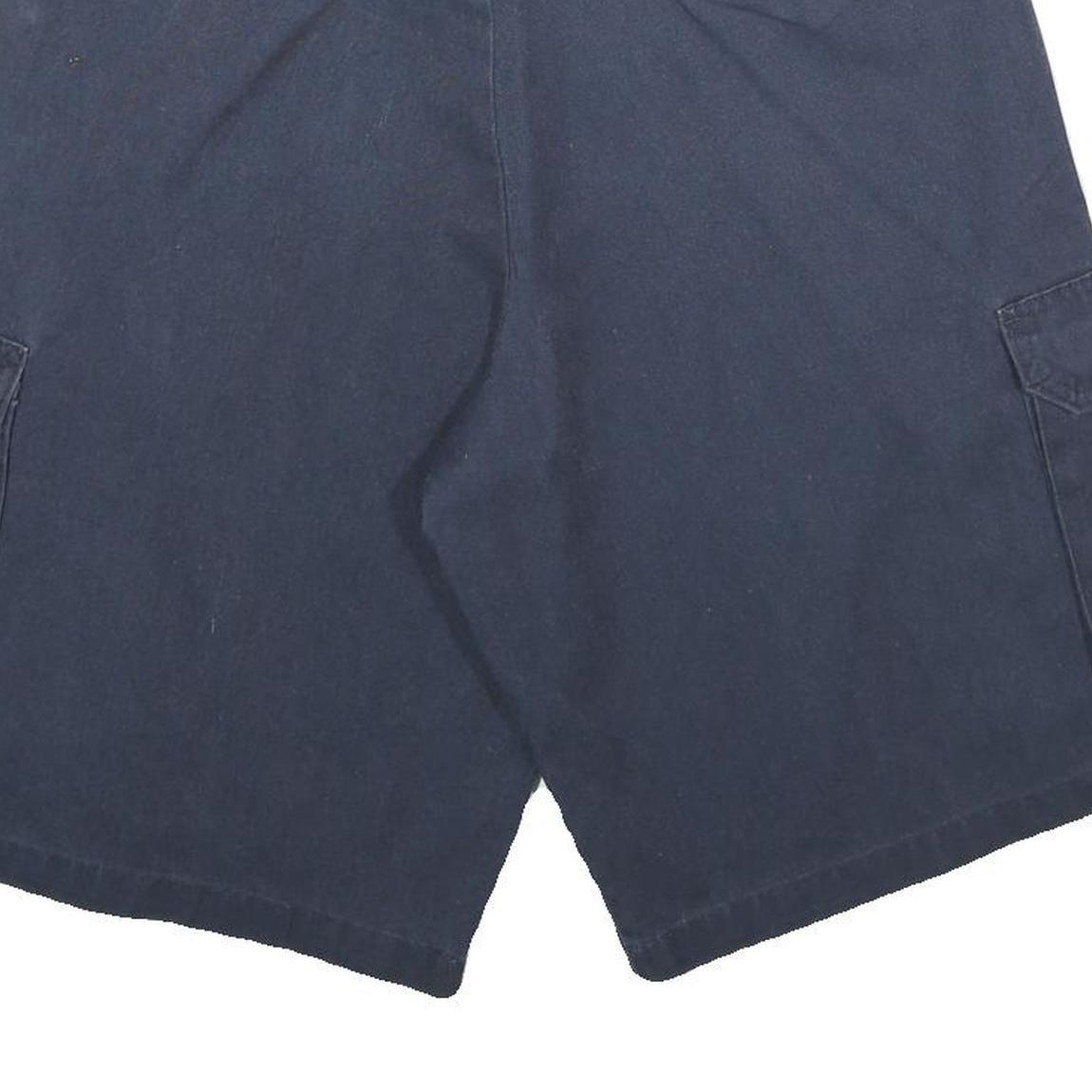 DICKIES Mens Shorts Navy Blue Cargo L W34 Workwear Durable Polyester Blend