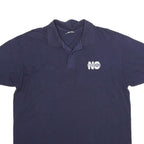 ANVIL Mens Navy Blue No Excuses Regrets Short Sleeve Polo Shirt XL Cotton Blend