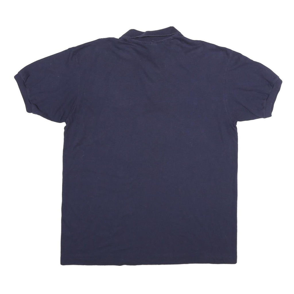 ANVIL Mens Navy Blue No Excuses Regrets Short Sleeve Polo Shirt XL Cotton Blend