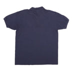 ANVIL Mens Navy Blue No Excuses Regrets Short Sleeve Polo Shirt XL Cotton Blend