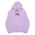 HUGO Womens Purple Pullover Hoodie L Logo Cotton Blend Sweatshirt
