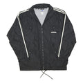 ADIDAS Mens Black & White Button Jacket XL Polyester Blend Plain Sports Casual