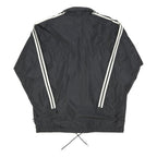 ADIDAS Mens Black & White Button Jacket XL Polyester Blend Plain Sports Casual