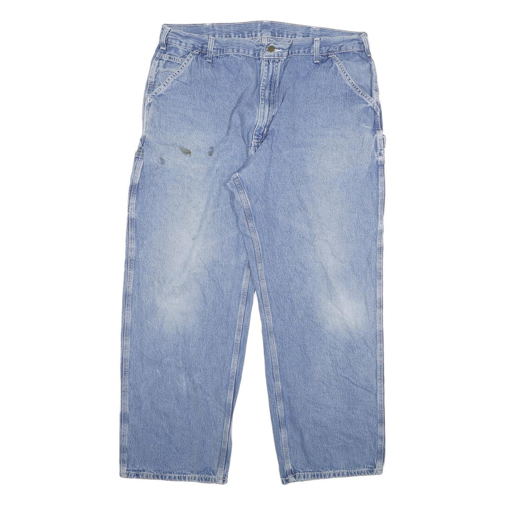 CARHARTT Mens Jeans Blue Relaxed Straight Denim Medium W38 L30 Workwear Utility