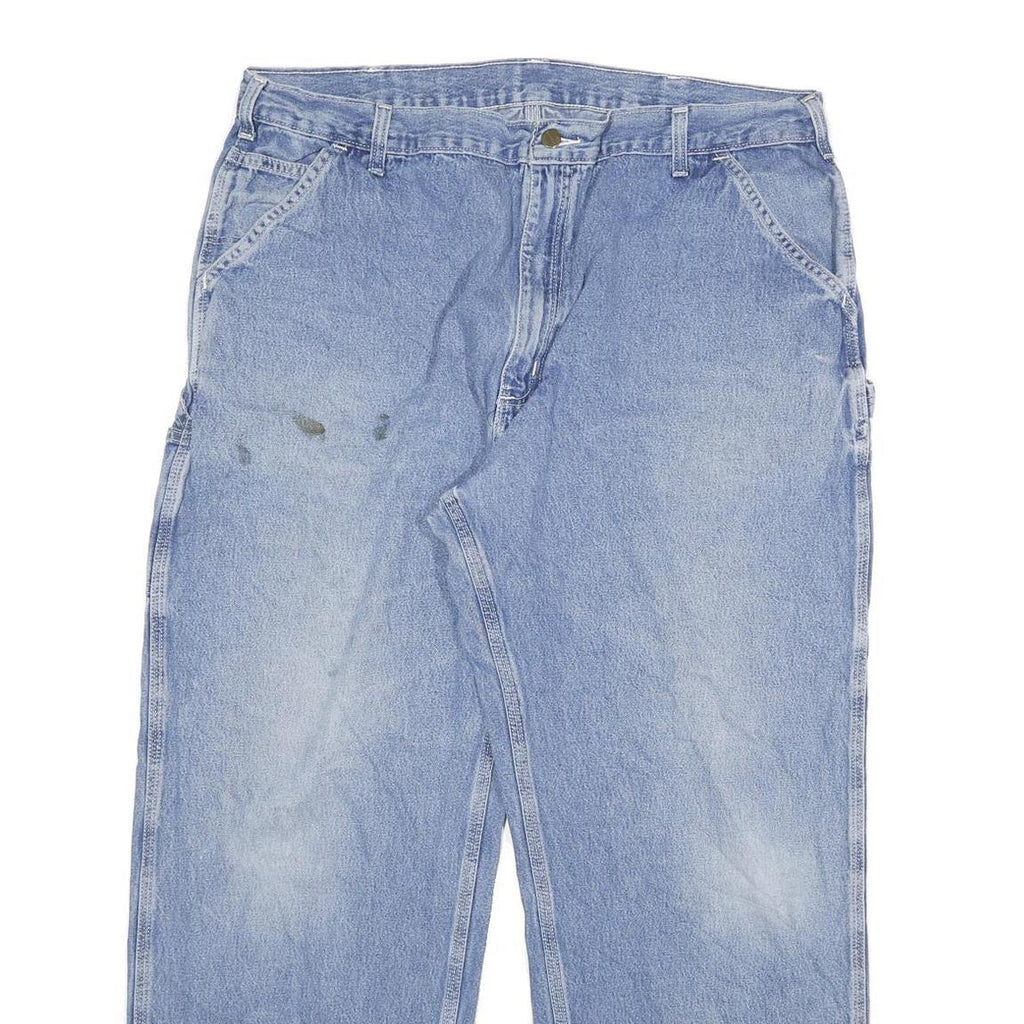 CARHARTT Mens Jeans Blue Relaxed Straight Denim Medium W38 L30 Workwear Utility