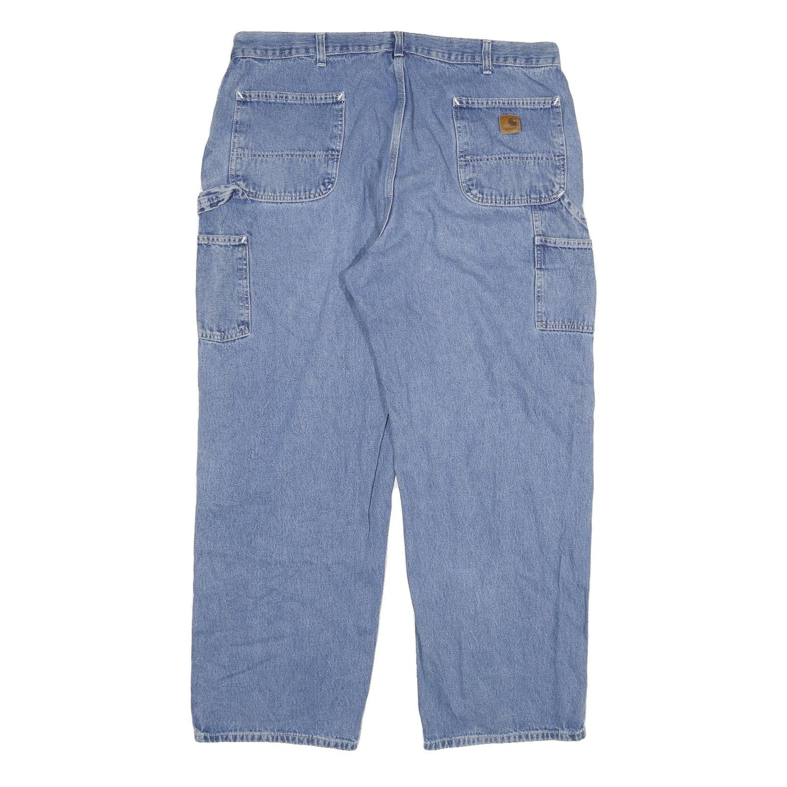 CARHARTT Mens Jeans Blue Relaxed Straight Denim Medium W38 L30 Workwear Utility