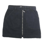 BDG Womens Black Cotton Mini Skirt Zip Front Casual Pocket Design Size S