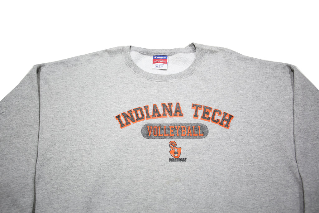 CHAMPION Mens Grey Indiana Tech Volleyball Crew Neck XL Sweatshirt Casual Wear
