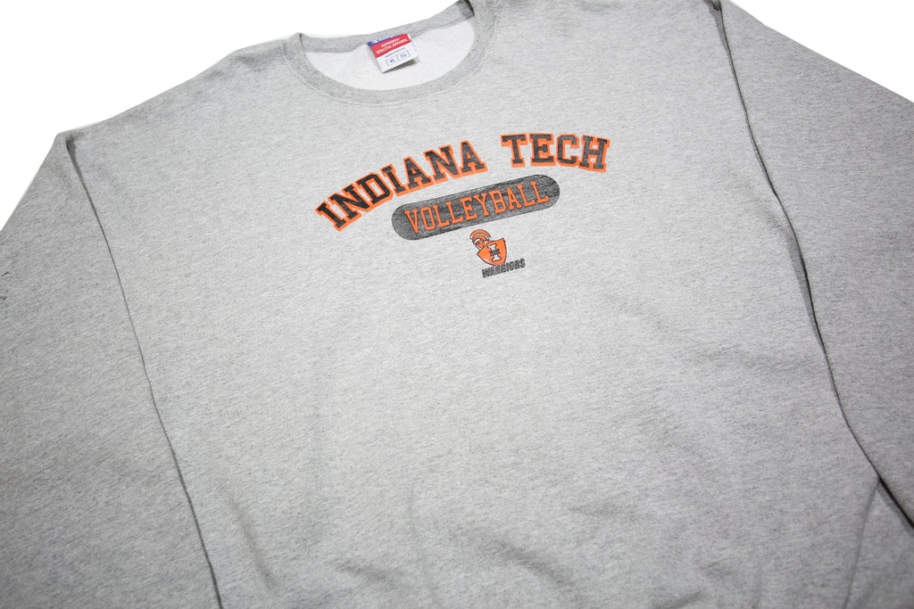 CHAMPION Mens Grey Indiana Tech Volleyball Crew Neck XL Sweatshirt Casual Wear