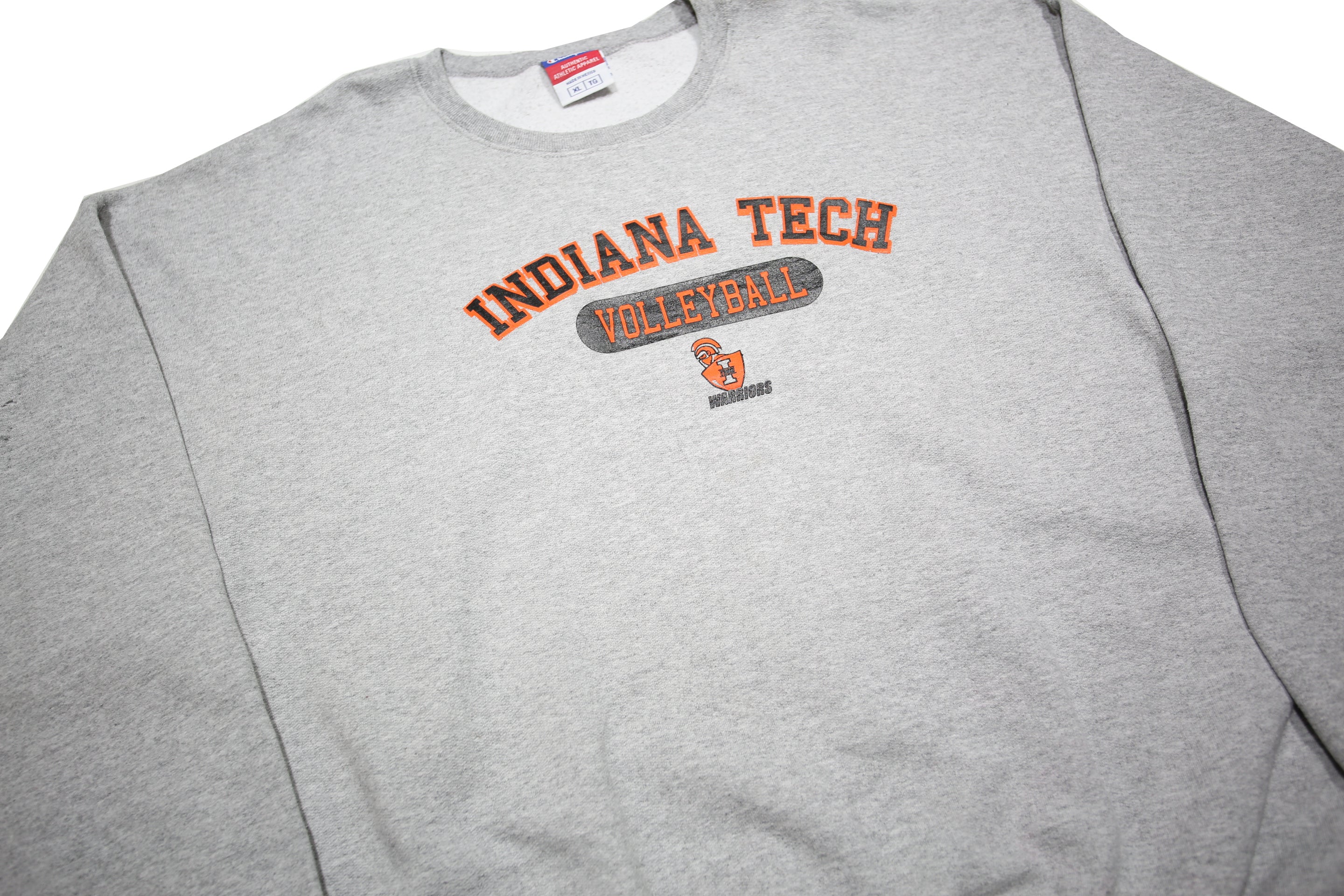 CHAMPION Mens Grey Indiana Tech Volleyball Crew Neck XL Sweatshirt Casual Wear