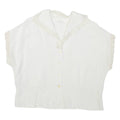 Womens Blouse White V-Neck M