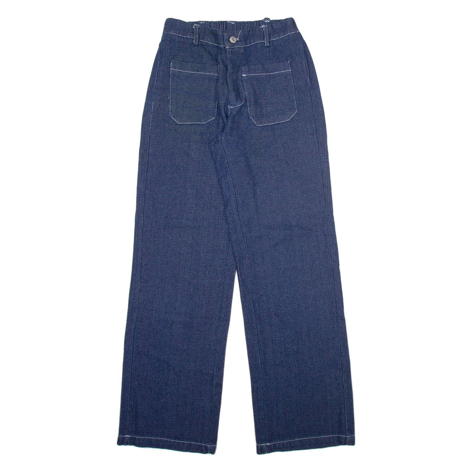 NATURA Womens Trousers Blue Relaxed Straight W24 L31