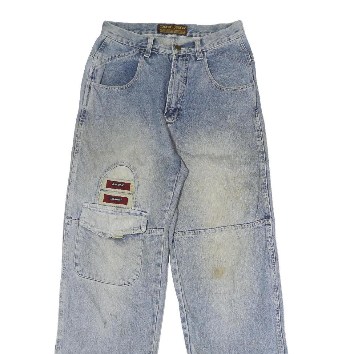 C.W.W JEANS Mens Blue Regular Straight Denim Medium W28 L30 Workwear Style