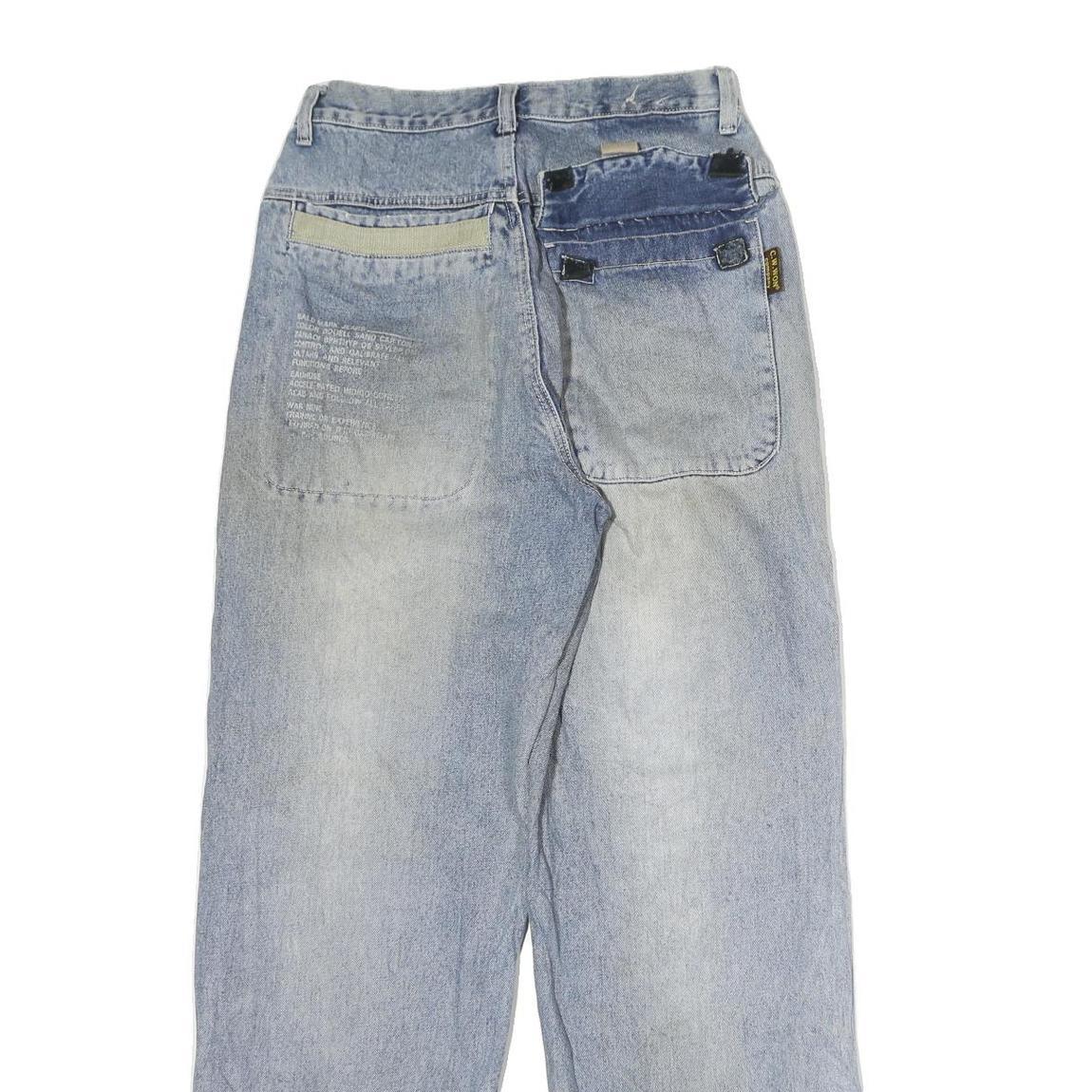 C.W.W JEANS Mens Blue Regular Straight Denim Medium W28 L30 Workwear Style