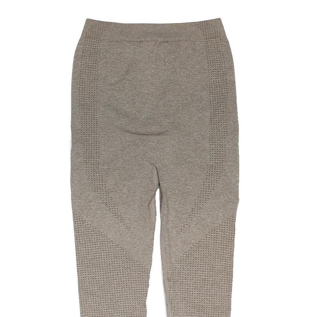 Womens Maternity Joggers Beige Slim Tapered S W24 L22 Seam Detail Elastic Waist