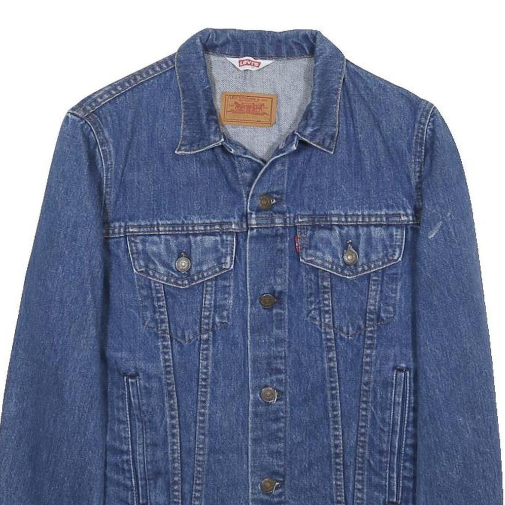 LEVI'S Womens Blue Denim Button Jacket S Cotton Classic Casual Retro